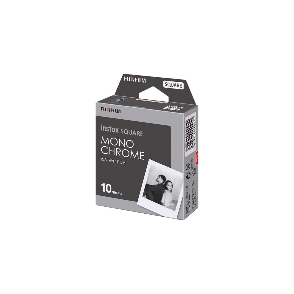 Fujifilm Square Instant Film Variety Pack – Rainbow, Sunset, Monochrome, Black, White, Marble – 5 Styles, 10 Sheets Each – Compatible with Instax Squa