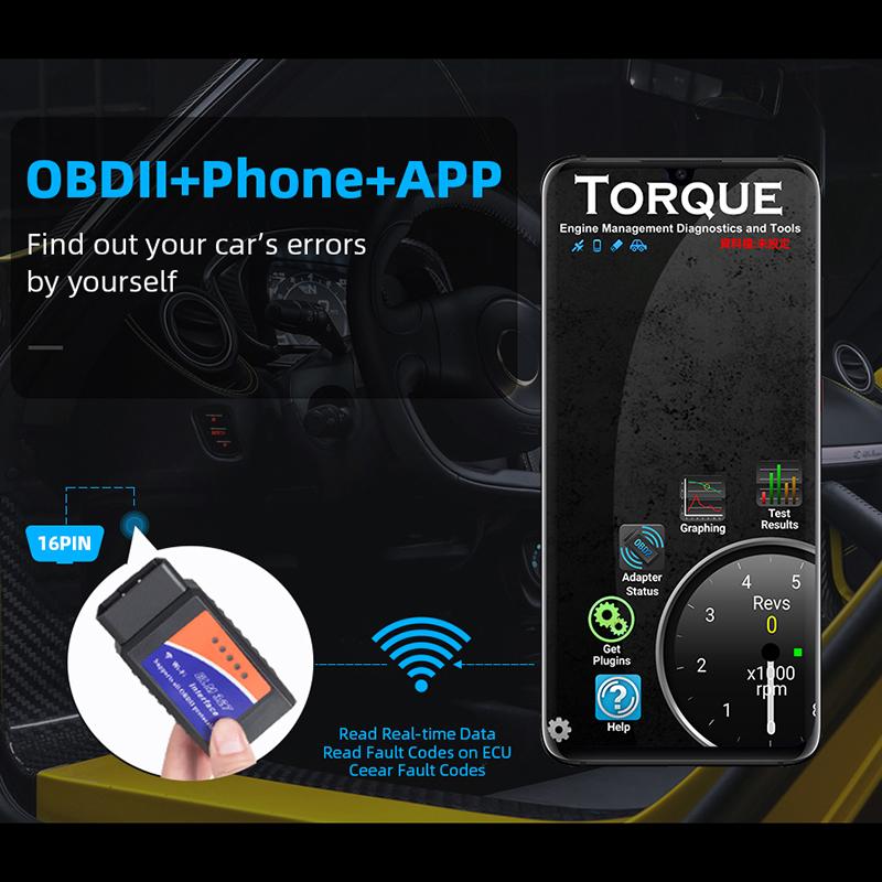 ELM327 V1.5 OBD2 сканер PIC18F25K80 BT/Wi-Fi ELM 327 OBD автомобильный диагностический инструмент для Android/IOS PK Vgate Icar2 считыватель кодов