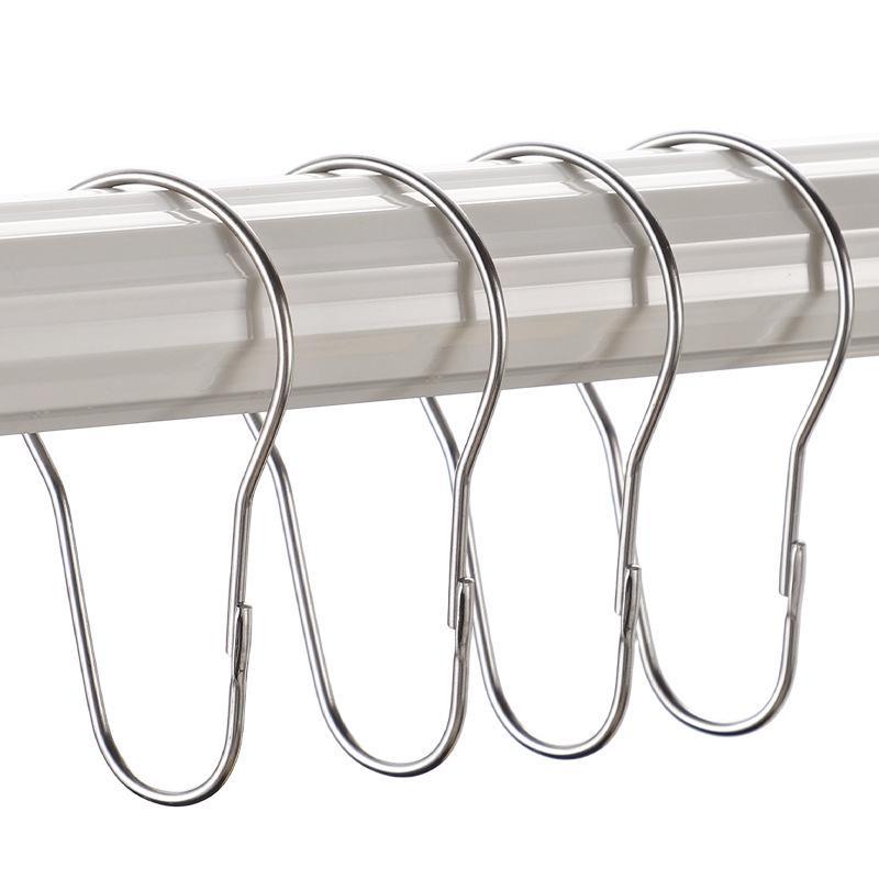 Beadless Limpet Shower Curtain Hooks 10/20 Pcs 304 Stainless Steel Rust Resistant for Home Rental Bathroom Use