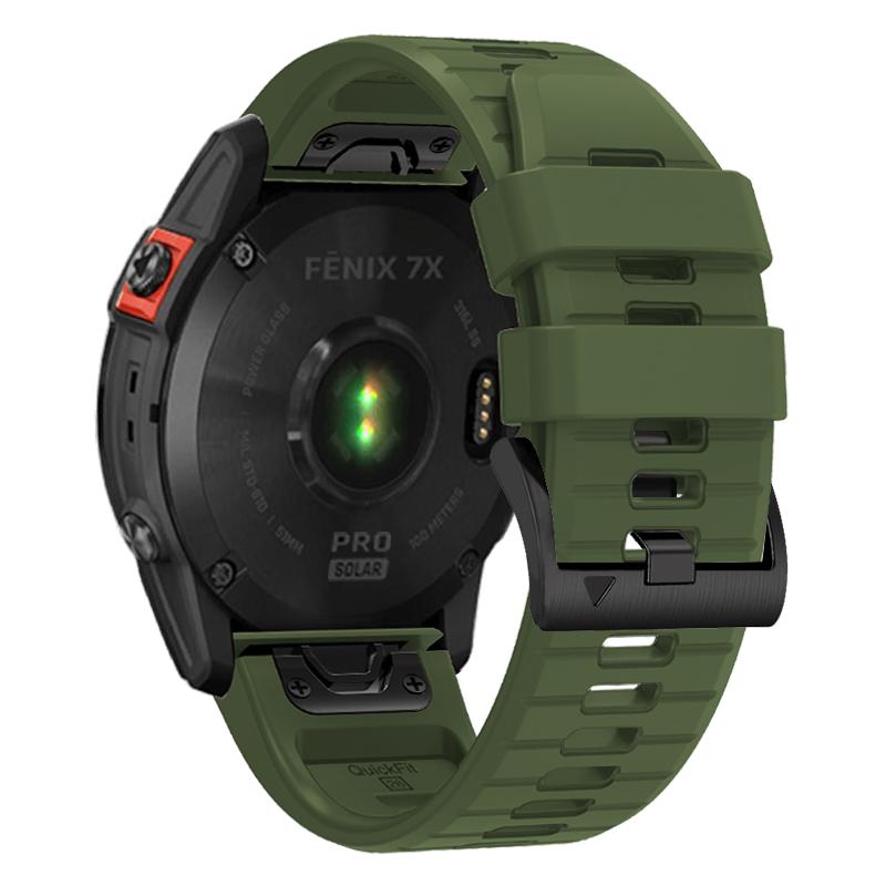 Спортивный силиконовый ремешок для часов Garmin Fenix 7 7X Pro 6 6X 5 5X Plus/Epix 2 47мм 51мм/TACTIX/965 QuickFit 26мм 22мм