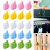 10Pcs Creative 3D Wire Organizer Self-Adhesive Hand-shaped Wall Decor Gadget Holder Thumb Hooks Mini Hook Key Hanger
