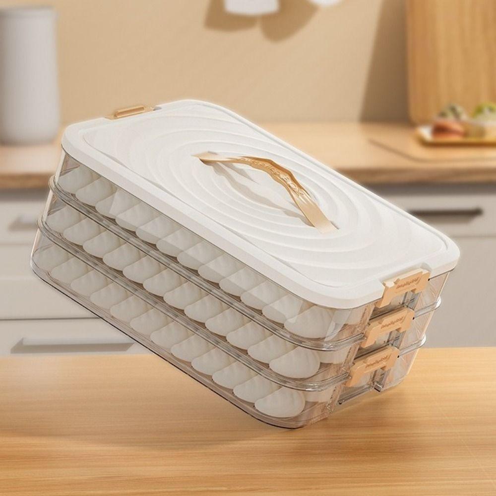 Multi-Layer Dumpling Storage Box Sealed Food Freezer Storage Box Food Egg Frozen Box Refrigerator