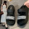 Fashion Shoes Woman 2025 Slippers Casual Shale Female Beach Glitter Slides Pantofle Platform Luxury Sabot Jelly New Soft Leisure