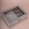 Большая пыленепроницаемая акриловая коробка для хранения и демонстрации ювелирных изделий с выдвижным ящиком для серег