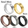 Stainless Steel Rings For Men Couple Tungsten Wedding Band Rings Black /Silver/Gold/Light Black/Brown Brushed Finish Comfort Fit