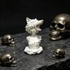 3D-печатная скульптура-бюст Темной Девушки-Волка, Компактное Настольное Украшение с Дизайном Головы Волка для Кабинета, Комнаты Киберспорта, Уникальный Подарок, Декор