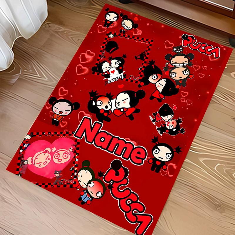 Custom personalization Pucca Print Area Rug - Soft, Washable Non-Slip Indoor Mat,Living Room,Home&Office Decorative Rug