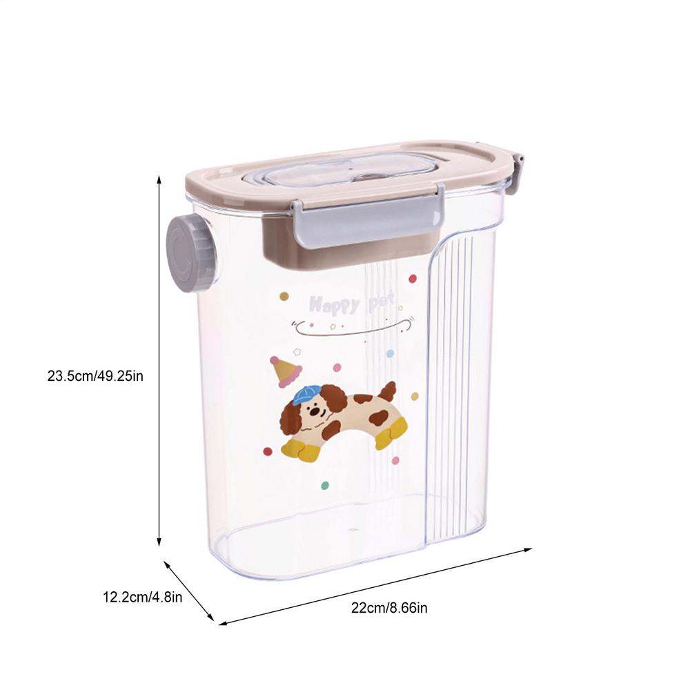 Dog Treat Container Airtight Portable Pet Food Bin With Handle Cat Treat Storage Jar For Cereal Rice Flour Countertop Home