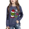 Boys Girls Child Fashion Daily Versatile Casual Crewneck Sweatshirts Daily Long Sleeve Patchwork Top Sweatshirts