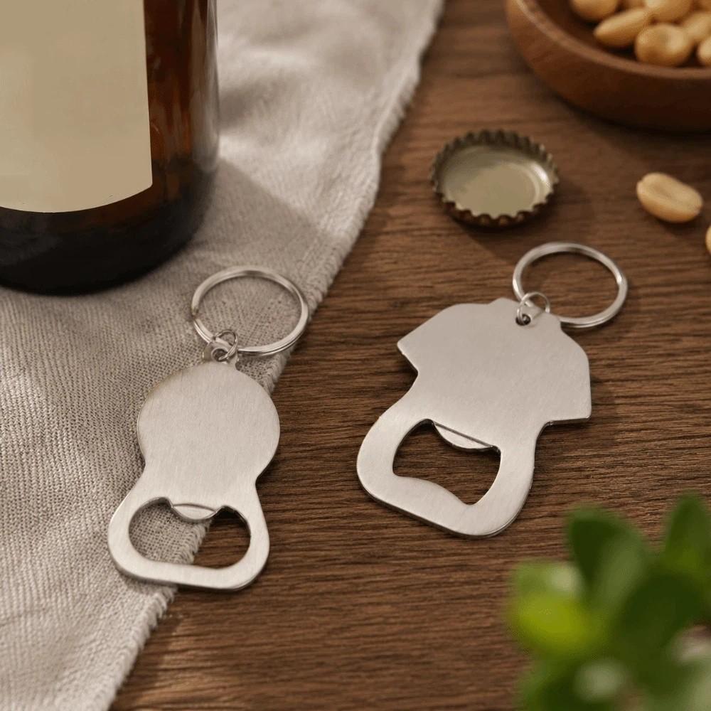 Simple Bottle Opener Keychain Stainless Steel Portable Bottle Opener Daily Carry