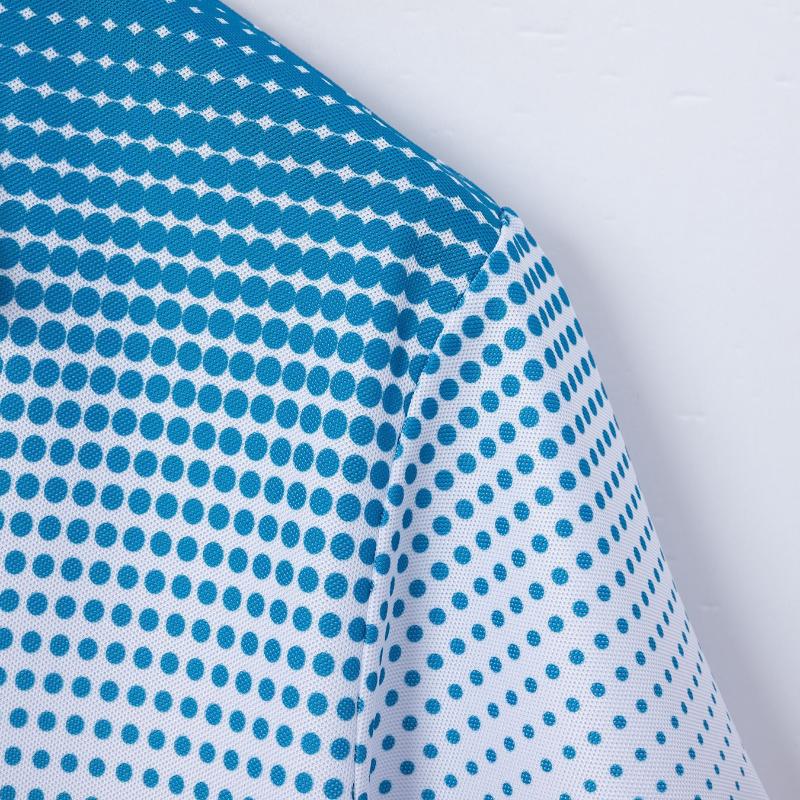 Модная мужская новая рубашка поло с пуговицами и градиентом, мужская спортивная рубашка поло с коротким рукавом