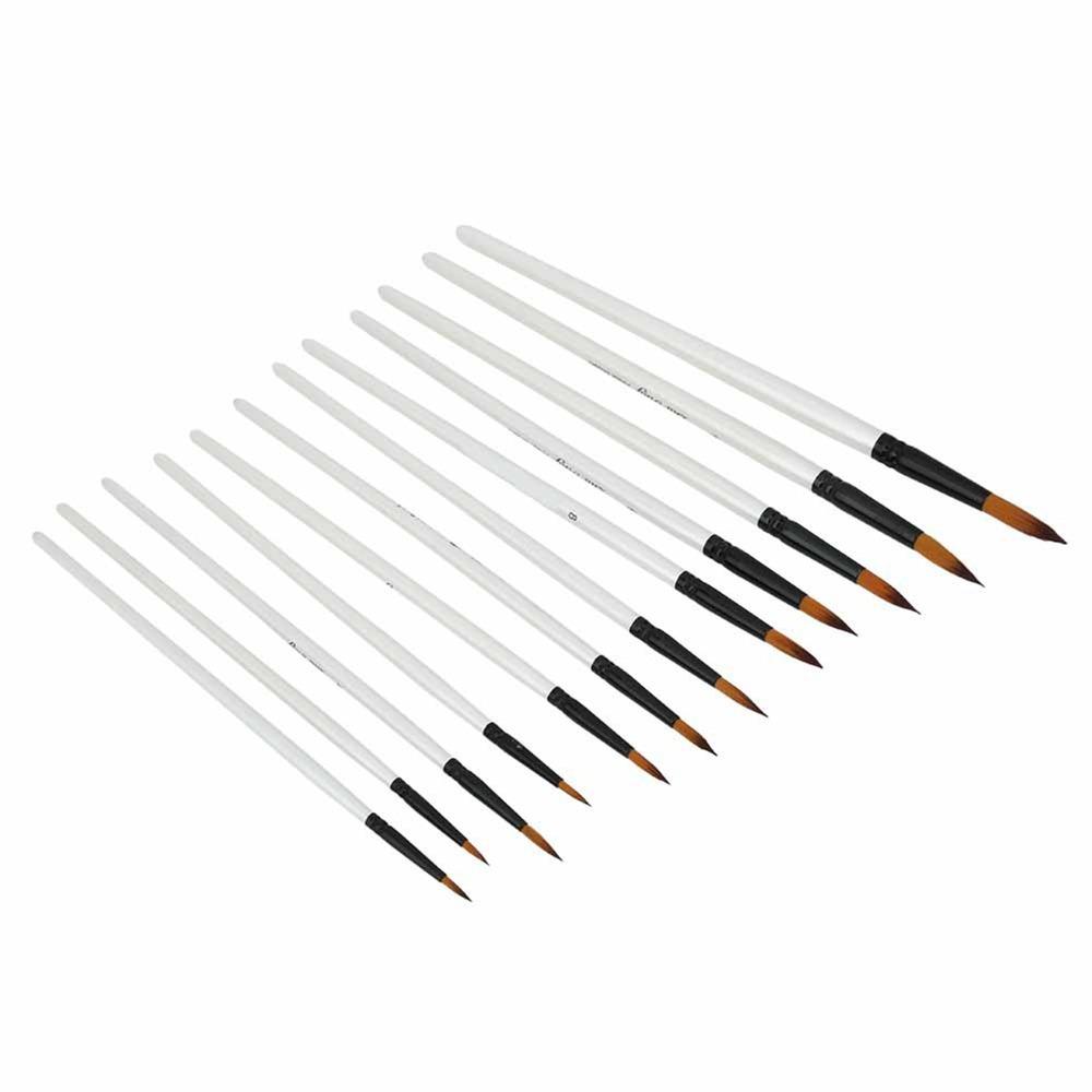 12PCS Pearl White Paintbrushes Painting Tool  Craft Decorative Drawing