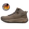 HUMTTO Warm Wool Hiking Boots Men Leather Ankle Boots Non-slip Camping Trekking Men's Sports Shoes Winter Outdoor Safety Sneakers