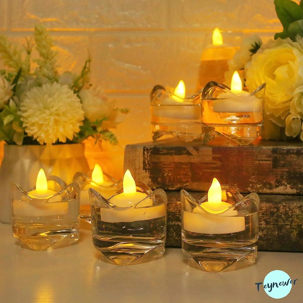 12/24 шт. беспламенных плавающих чайных свечей на батарейках светодиодные бездымные свечи для украшения бассейна свадьбы дня рождения