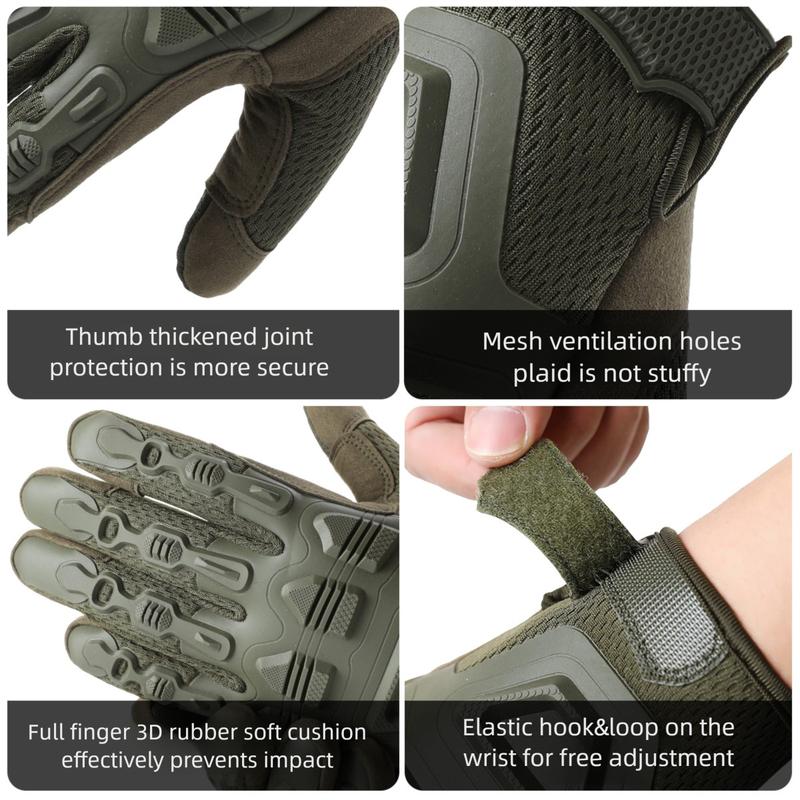 YANBIGUO Tactical Gloves Wear Resistant for Off-Road Motorcycle Cycling Climbing, Ideal Off-Road Motocross Gift for Riders