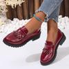New Style Women's Shoe Slip-on Women's Shoes Solid Color Shallow Mouth Rubber Women's Shoes Round Toe Square Heel Daily Shoes