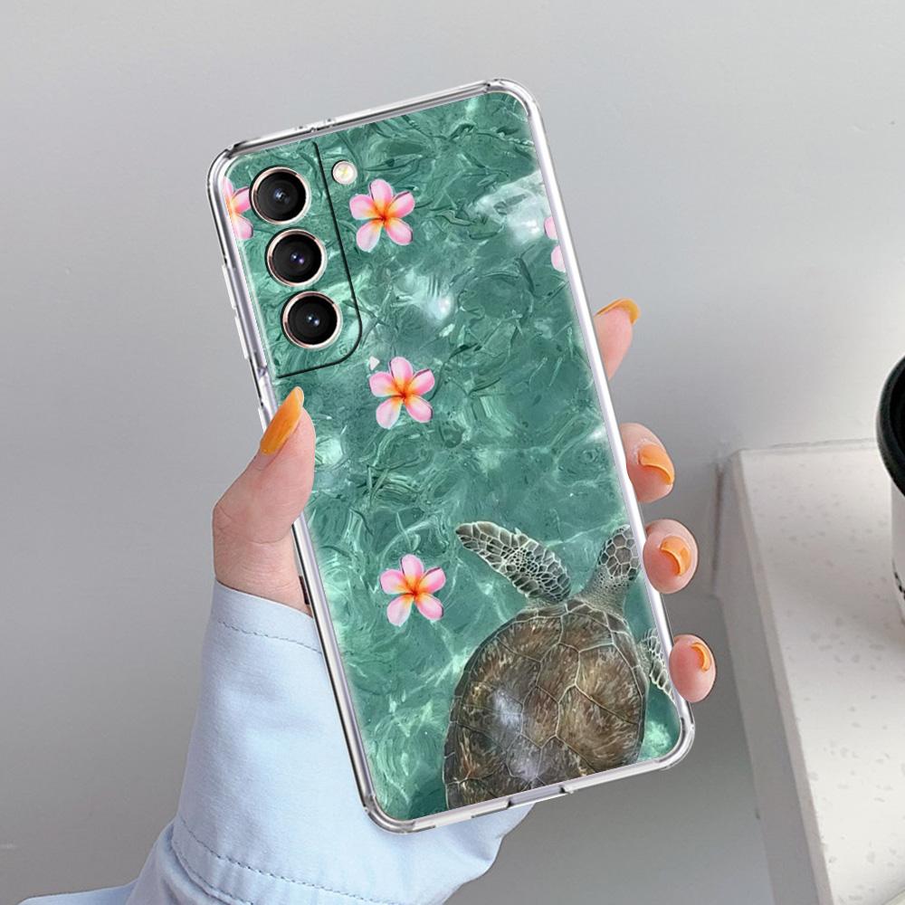 Чехол для телефона Samsung Galaxy S26 S25 S24 S23 S22 Ultra S20 S21 FE 5G Plus Мягкий прозрачный чехол Летний разноцветный цветок