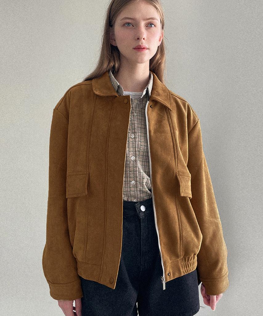 Slowlolli Bomber Suede Jacket
