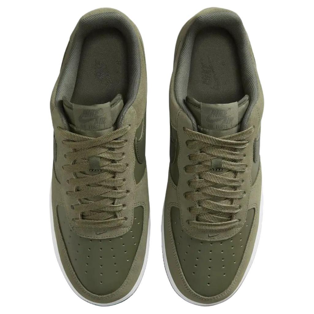 Nike Nike Air Force 1 Замша, Кожаные Скейтбордические Кроссовки Мужские Зеленый Белый IB6388-200