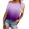 Womens Ladies Summer Solid Color Casual T-shirt Loose Multicolor Short Sleeve Top