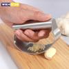 Stainless Steel Garlic Press Manual Curved Grinding Chopper Multi-function Vegetable Cooking Crusher Kitchen Gadgets Utensil