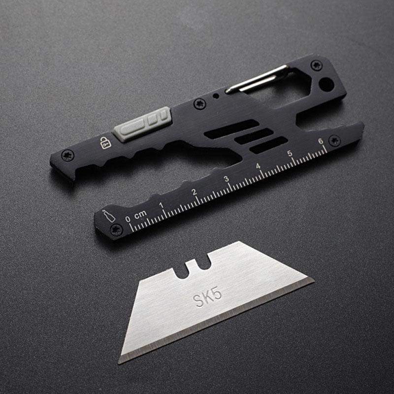 1 5 In Sk5 Multifunctional Utility Knife Stainless Steel Art Edc Paper Cutting Diy Carving Knife With 4 Spare Blades