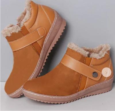 Модные новые женские сапоги зимние утепленные зимние сапоги из искусственной замши ботильоны женские на плоской подошве Botas Mujer плюшевые туфли 35-43 695