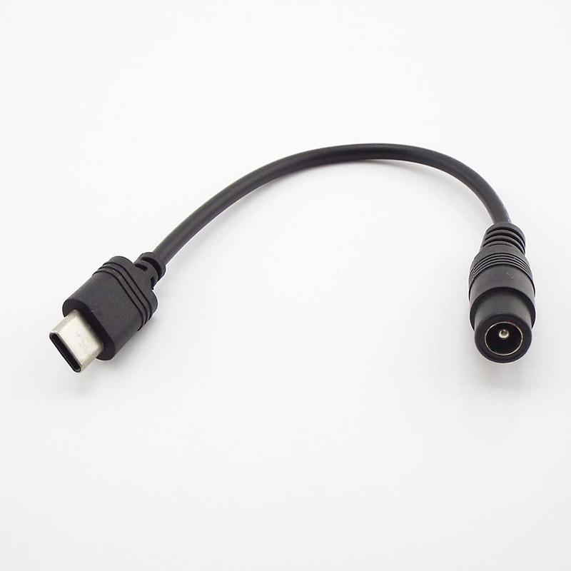 DC Type-C Female To 5.5*2.1 Female Кабели 5521 Разъем питания DC Power Conector 5.5x2.1 Адаптер USB Type C Конвертер