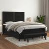 3137781 vidaXL Divan Bed with Mattress Black 140x190 Cm Velvet