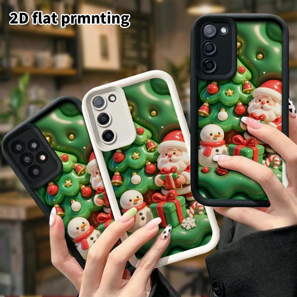 Phone case: 2D flat, suitable for Samsung Galaxy A34 A35 M05 M06 S20 S22 S21 FE Plus 5G protective cases, Christmas-themed set, perfect holiday gift f