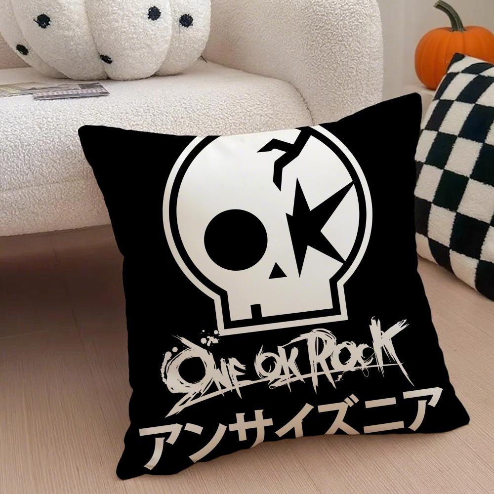 Energetic Rock Japanese Band OONE OK ROCK Cushion Cover Throw Pillow Cover Hidden Button Durable Polyester Chair Cushion