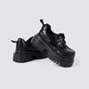 Spring Autumn Patent Leather Block Lolita Women Loafers Lace-up Platform Wedges High Heels Gothic Girls Student Shoes