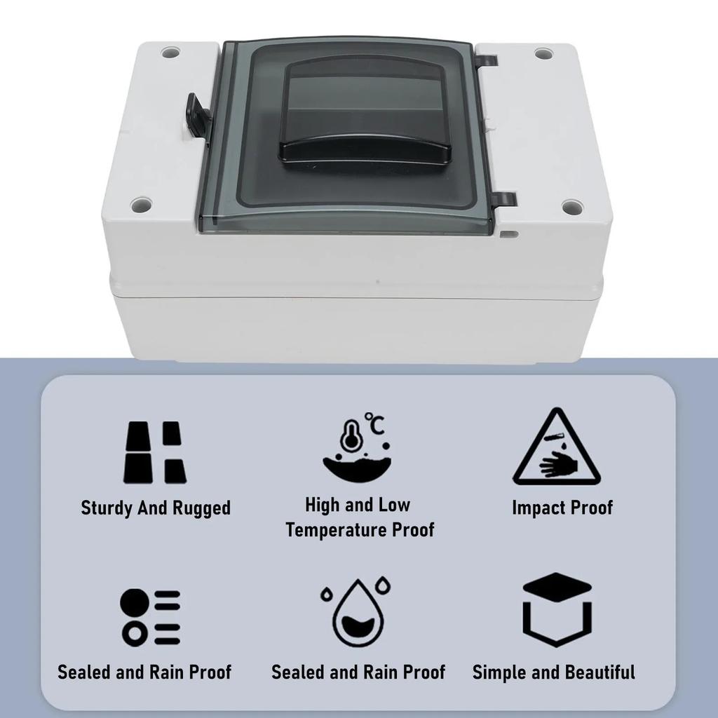 DC Circuit Breaker Box IP66 Rain Proof Plastic Outdoor Distribution Junction Box for MCCB Solar Battery Switch