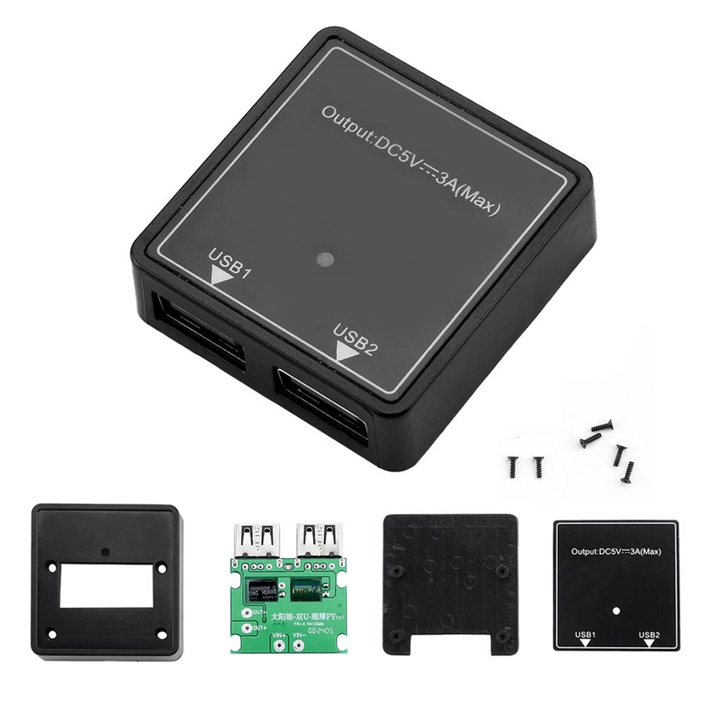5V-20V to 5V 2A 3A Solar USB Charger Regulator For Solar Cell Panel Fold Cover/ Phone Charging Power Supply Module with Case