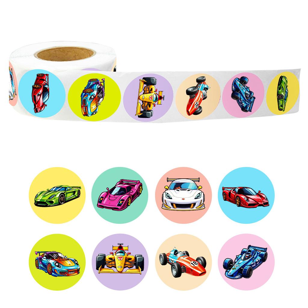 500 Sheets/Roll, Racing Supercar, Roll, Sticker, Handbook Material, Decorative Material, Sealing Sticker