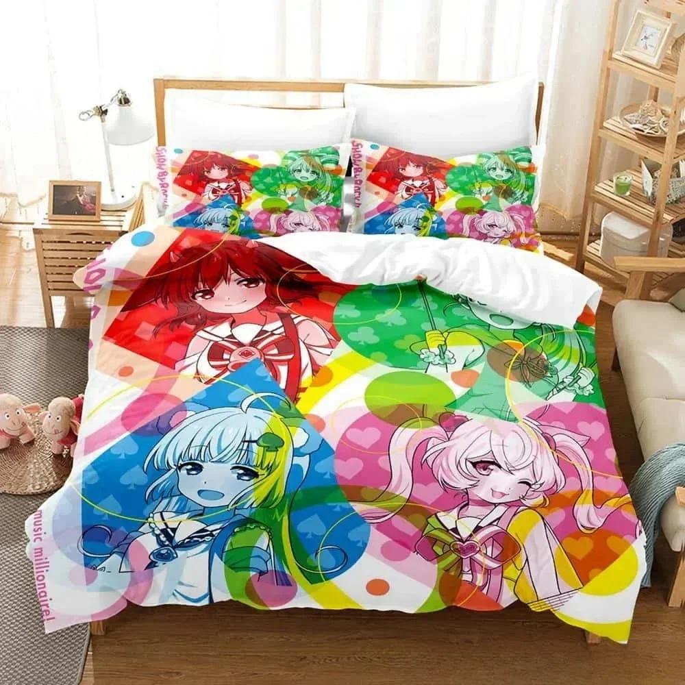 Аниме Комплект Постельного Белья Bed Show By Rock! Комплект постельного белья Односпальный Полуторный Двуспальный Кинг-сайз Комплект для кровати Взрослый Детский Спальня Комплекты пододеяльников