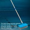 Stainless Steel Floor Brush with Long Handle Heavy Duty Floor Scrubber Ergonomic Angle Wire Cleaning Brush
