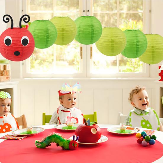 Гусеница бумажные фонарики потолочные подвесные фонарики украшения с глазами и ртом для школы