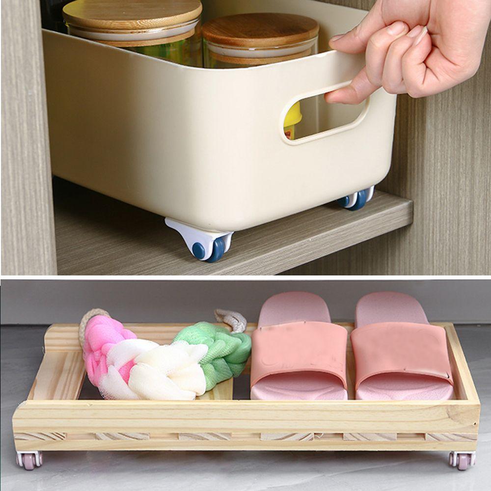 Move Universal No Scratches Furniture Pulley Trash Can Wheels Storage Box Casters Sliding Rollers
