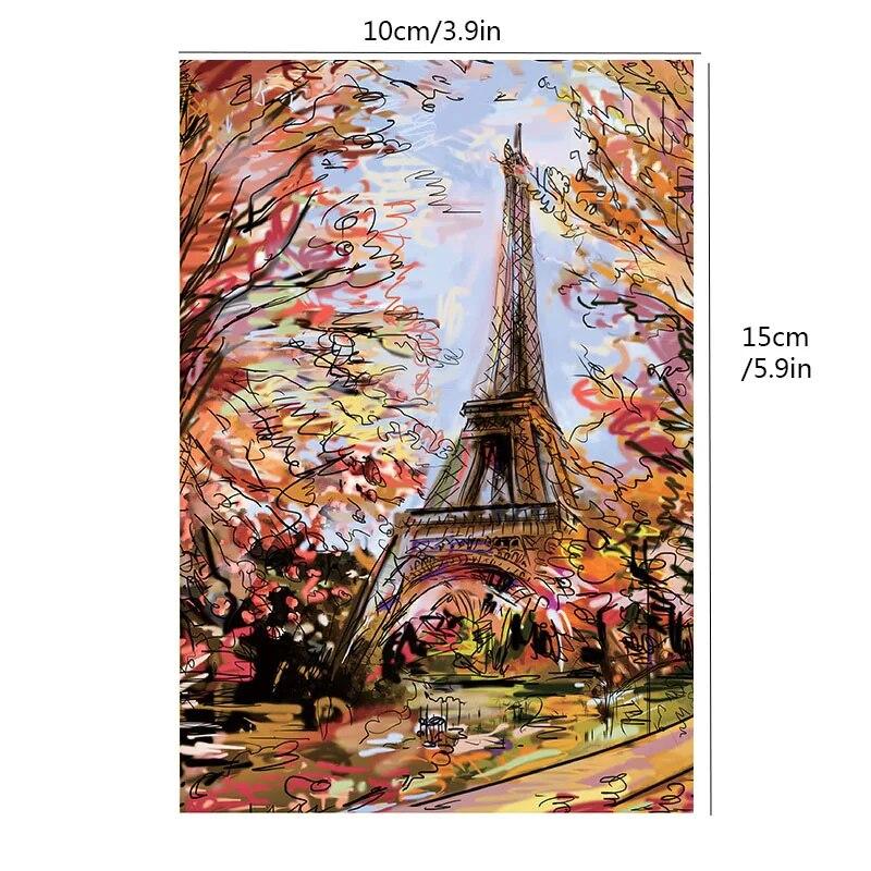 Парижская башня + фоторамка 150 Мини-пазл для пробирок Всемирно известная серия картин Пазл для путешествий YC-M