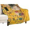Gustav Klimt _ The Kiss Throw Blanket Soft Bed Blankets Luxury St Blanket#