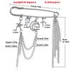 Ювелирные изделия Ретро Бриллиант Звезда Луна Полумесяц Цепь Кисточка Броши Элегантные Женские Украшения для Одежды Аксессуары Подвеска для Сумки Значки для Костюма