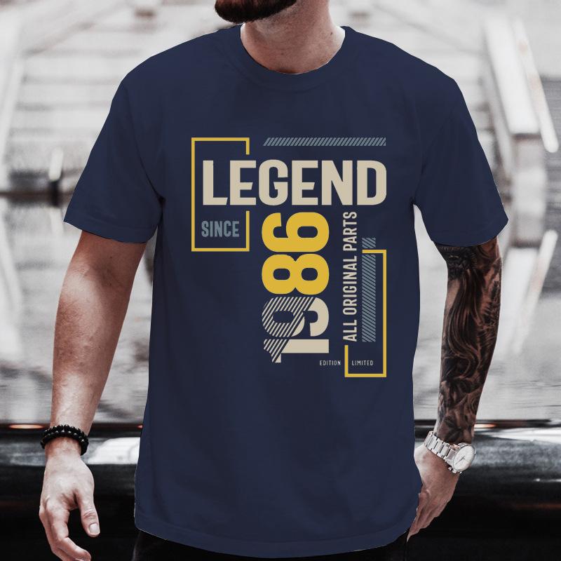 Unisexs Crew Neck T Shirt Made In 1986 Cassette Tape Graphic Tee Retro Vintage Birthday Casual Short Sleeve Top For Music Gift Wear
