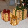 3 рождественских украшения с подарочными коробками с подсветкой для улицы,