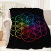 Band C-Coldplay Moon Music Blanket Plush Nap Sofa rug for Living Room Warm Office Bedroom Birthday Home Travel Kid Gifts