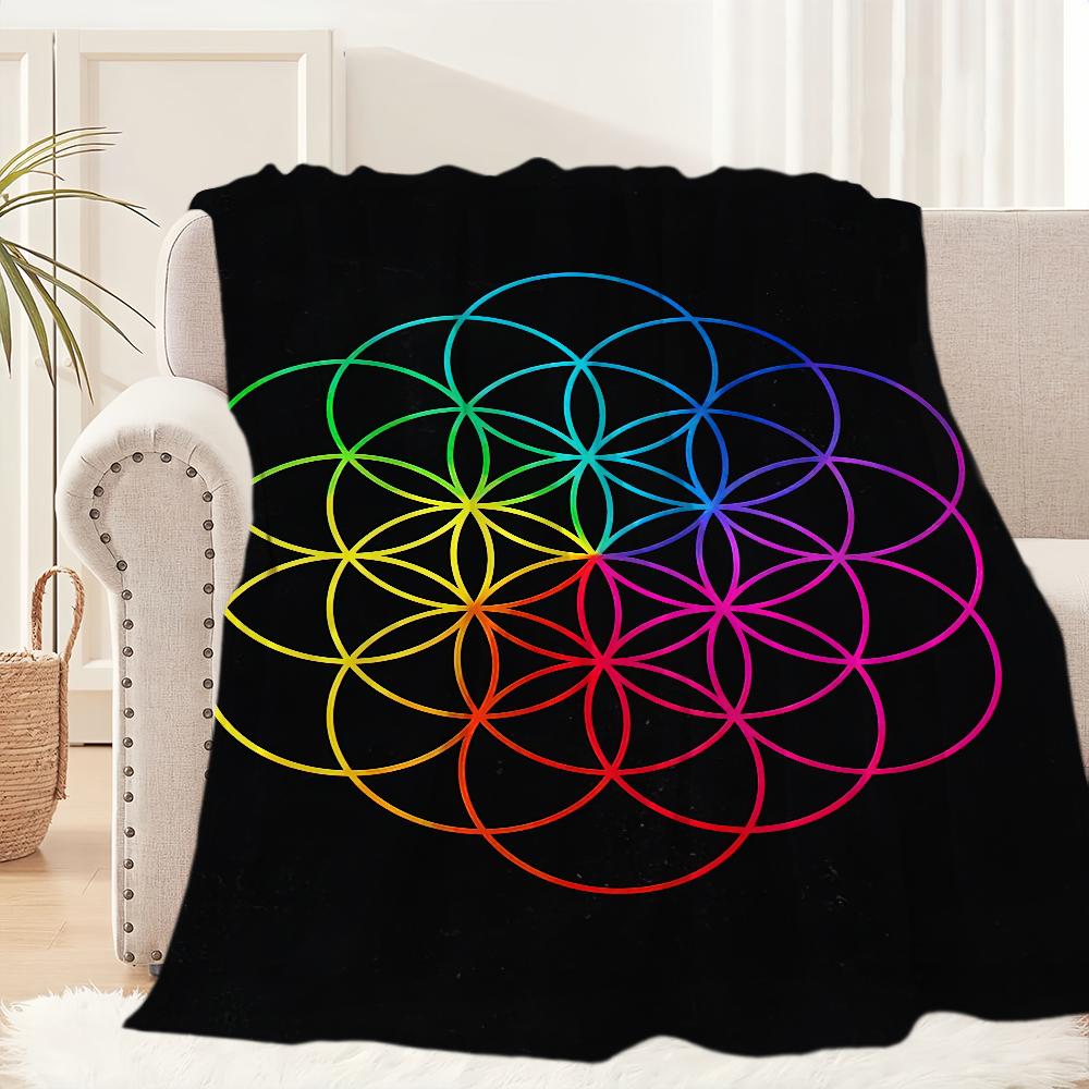 Band C-Coldplay Moon Music Blanket Plush Nap Sofa rug for Living Room Warm Office Bedroom Birthday Home Travel Kid Gifts