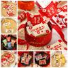 100pcs Cookie Pouches Nougat Candy Packing Bags Handmade New Year Sealing Bag  Candy