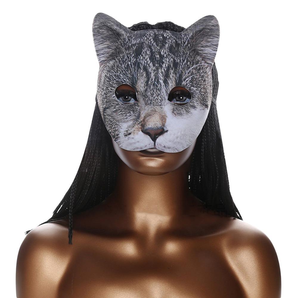 Маска кошки на пол-лица, Венецианская маска для глаз для вечеринки, Модная маска для маскарада