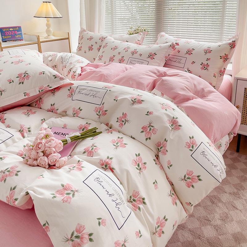 100% Cotton Bedding Set Duvet Cover Set 1 Quilt Cover 2 Pillowcases No Sheet- Ultra Soft Breathable Hypoallergenic