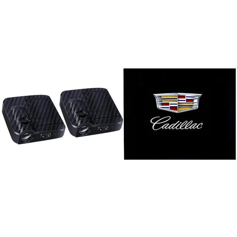 2pcs Car Door Welcome Light Shadow Lamp Projector Decoration for Cadillac ATS BLS CT6 CTS SLS SRX XT4 XT5 Escalade Deville DTS